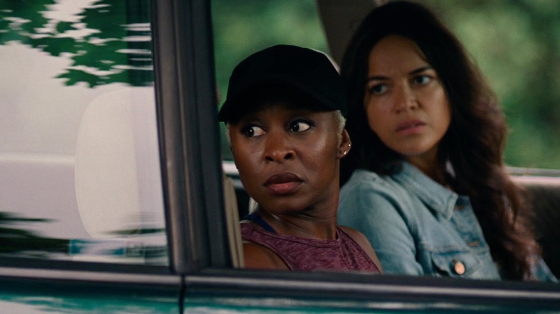 Cynthia Erivo and Michelle Rodriguez in "Widows." Photo source: HBO.