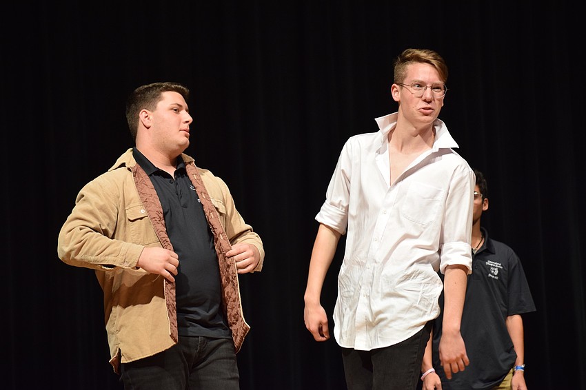 Kyle Wampler and Hayden Ranke have the audience laughing during their performance of 