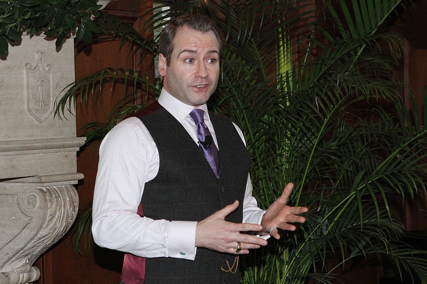 Andrew Prince gave a 45-minute presentation on the intersection of fashion and history.