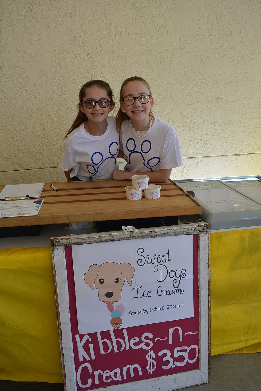 Parrish 13-year-old Daria Dziubek and East County 12-year-old Sophia Eastman sold their 
