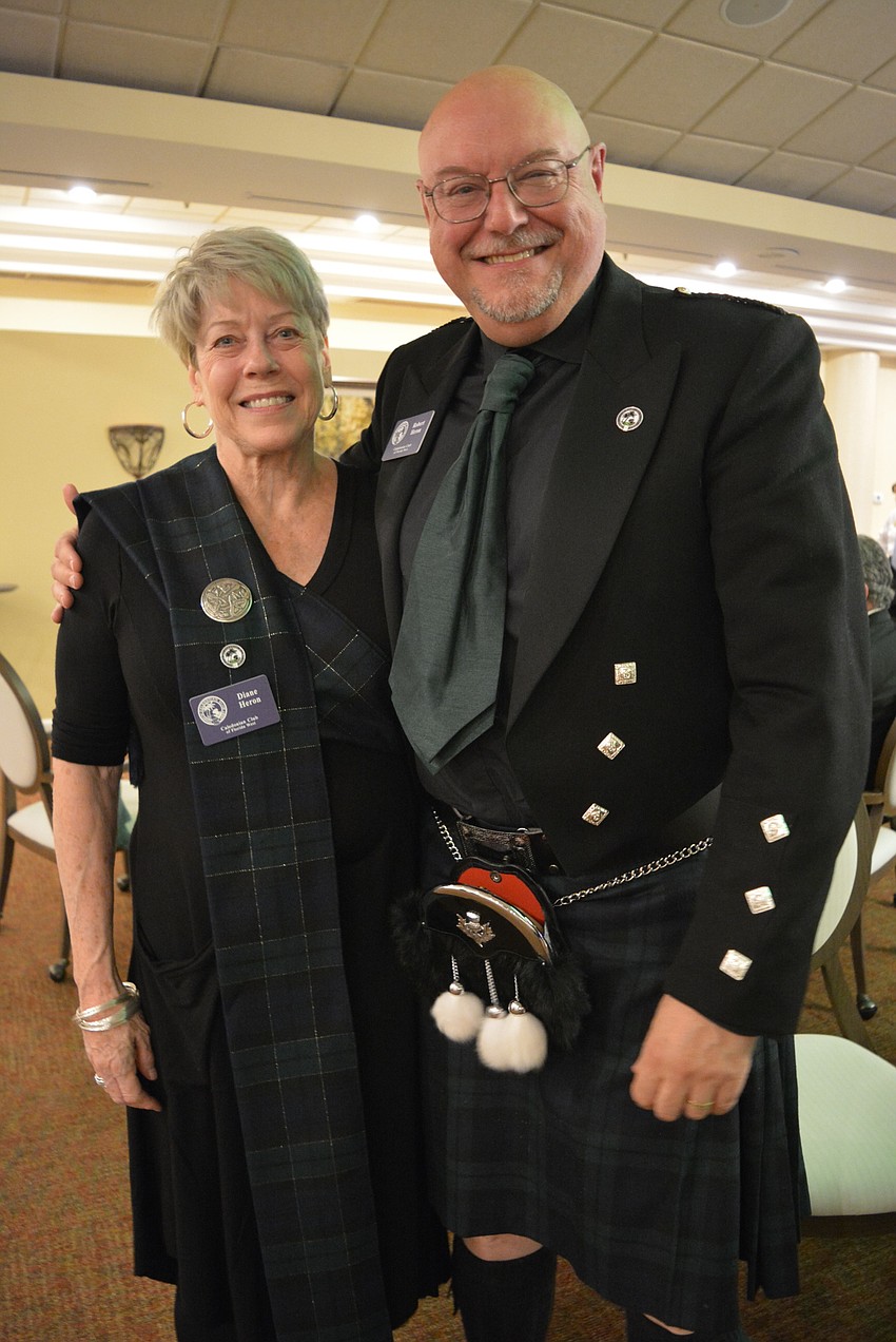 Lakewood Ranch residents Diane and Robert Heron enjoyed getting to watch a Burns Supper as attendees, after hosting one themselves for about five years in their home state of Maryland.