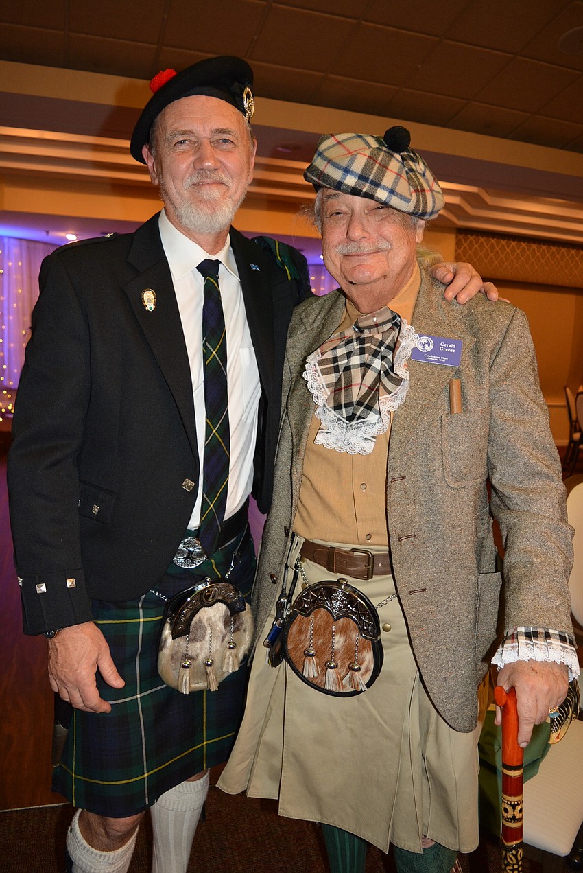 East County resident David Shadddock enjoyed dinner with Longboat Key's Dr. Gerald Greene. Last year, Shaddock performed the 