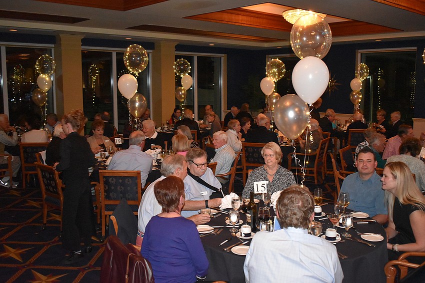 Residents gather for dinner.