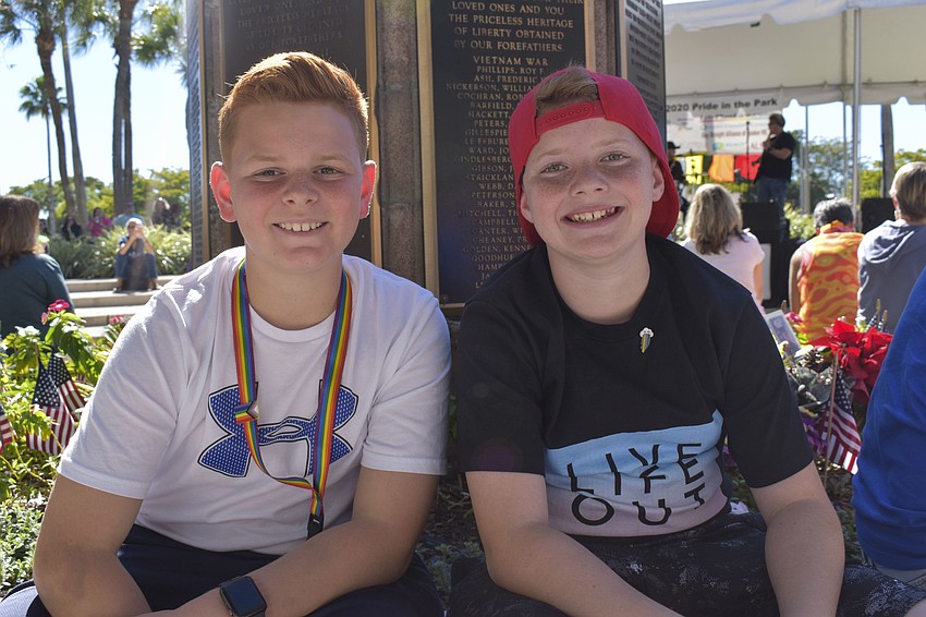 Noah Lefrancois, 11, and Dylan Michols, 10