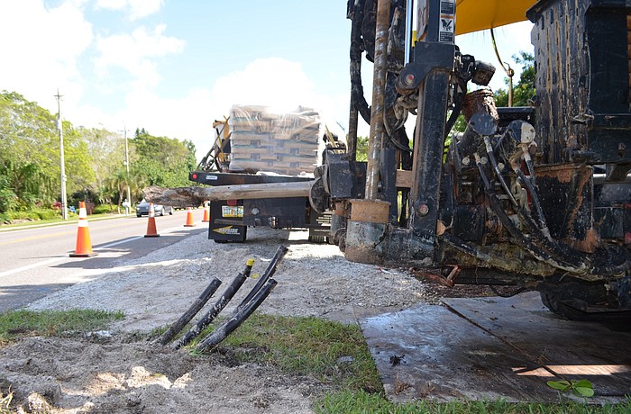 Work has largely focused along Gulf of Mexico Drive.