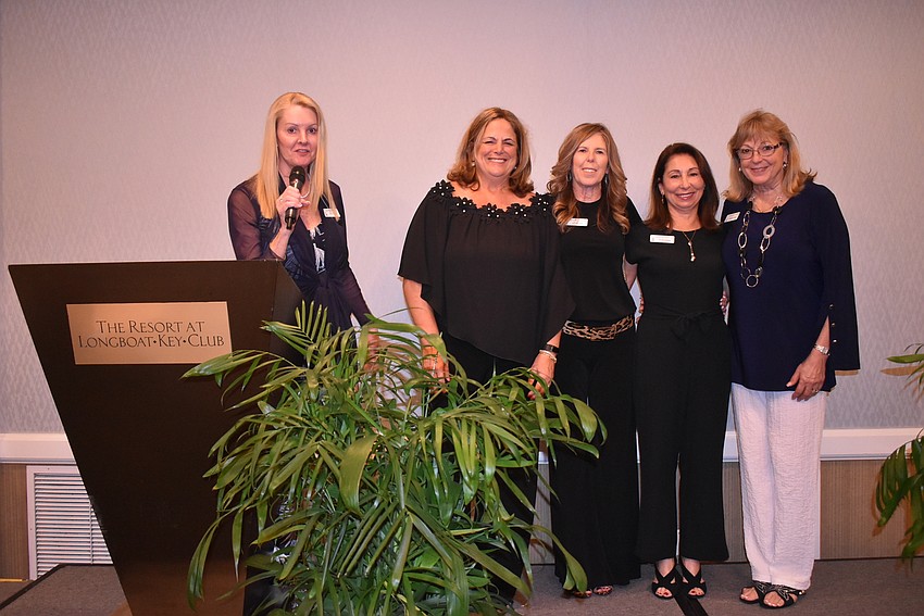 Susan Phillips with committee members Nancy McLean, Lyn Haycock, Pat McGettigan and Debbie Marino