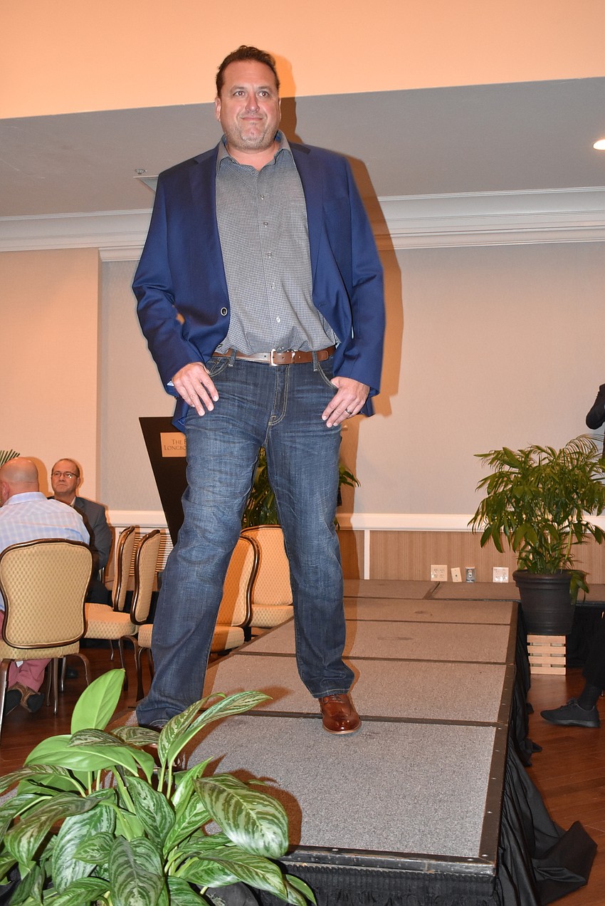 Hal Christensen makes his way down the runway.