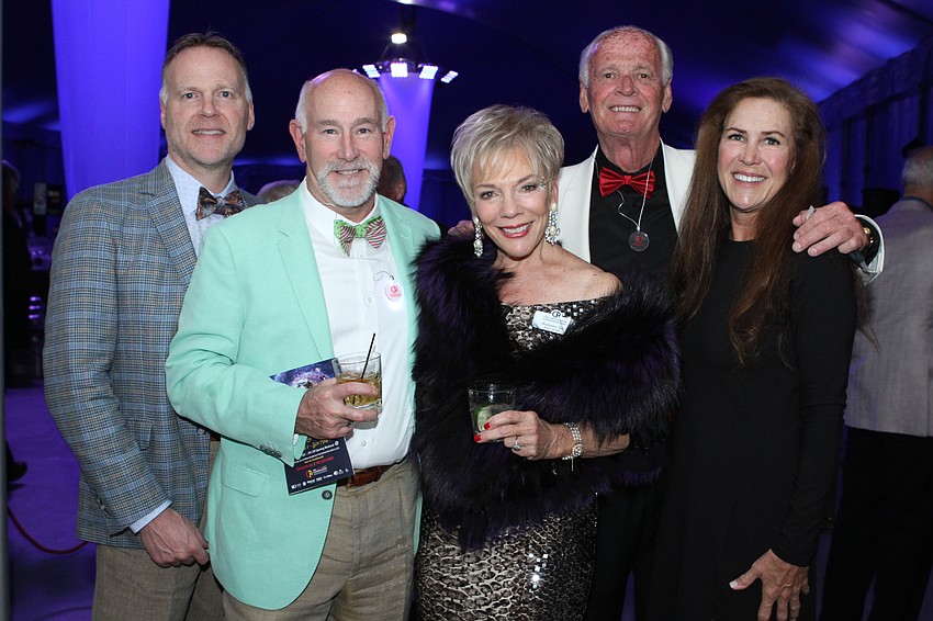 Charles Riott, Chris Manning, Frank Belson, board member Barb Tye and Julia Preitt