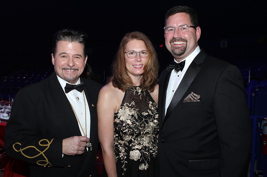 RIngmaster Joseph Bauer with Michelle and Bill Ives