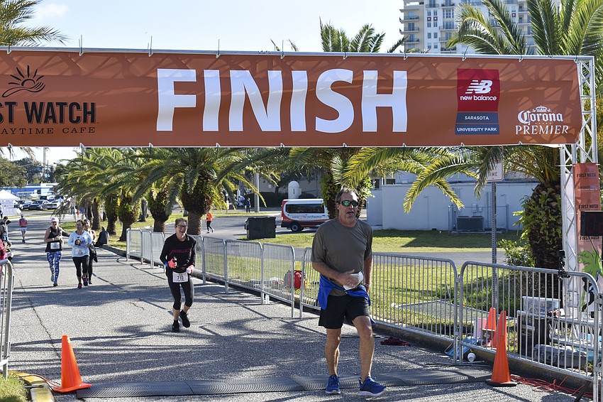 Gary Lill passes the finish line.