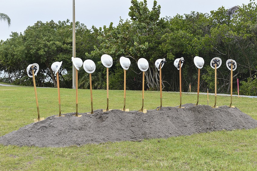 Members from The Bay and the Barancik Foundation broke the ground of the new walkway.