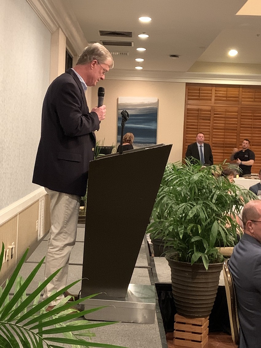 Orchid Sponsor Steve Branham addresses the crowd.