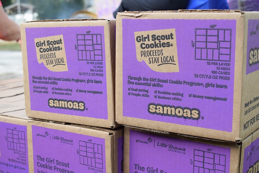 Samoas are one of eight types of cookie Girl Scouts are selling.