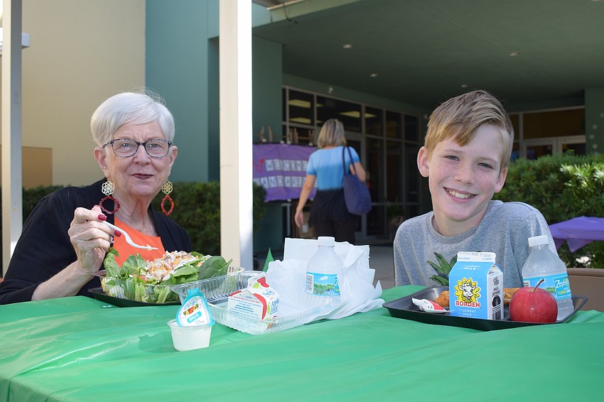 Gwen Barshay enjoys her final Grandparents Day with her grandson Knox Hammett, a fifth grader at Gilbert W. McNeal Elementary School. 