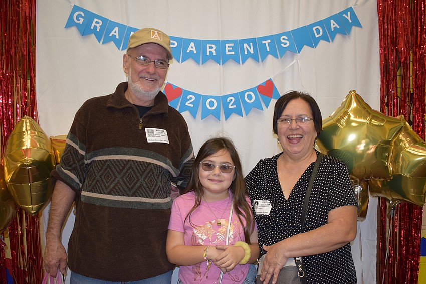 Harold Sanin loves spending time with his granddaughter Isabella Padget, a third grader, and his wife, Nancy Sanin. The Sanins also ate and went to the book fair with their other granddaughter Hailey Padgett, a fifth grader.