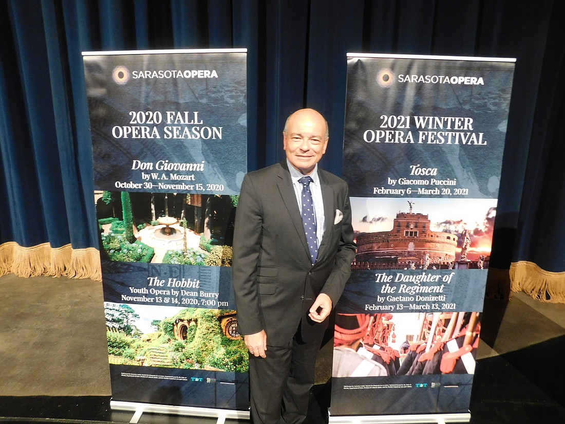 "Travel" is the theme of Sarasota Opera&#39;s 2020-21 season, and Sarasota Opera Executive Director Richard Russell expects opera-goers will enjoy the ride.  (Photo by Klint Lowry)