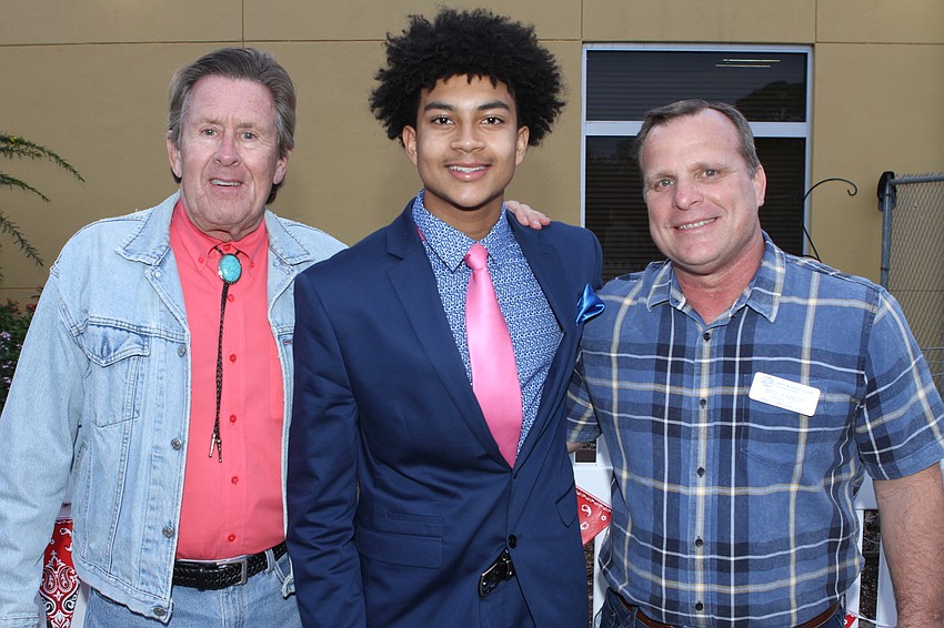 Mike Doyle, 2020 Youth of the Year finalist Isaiah Levine and President and CEO Bill Sadlo