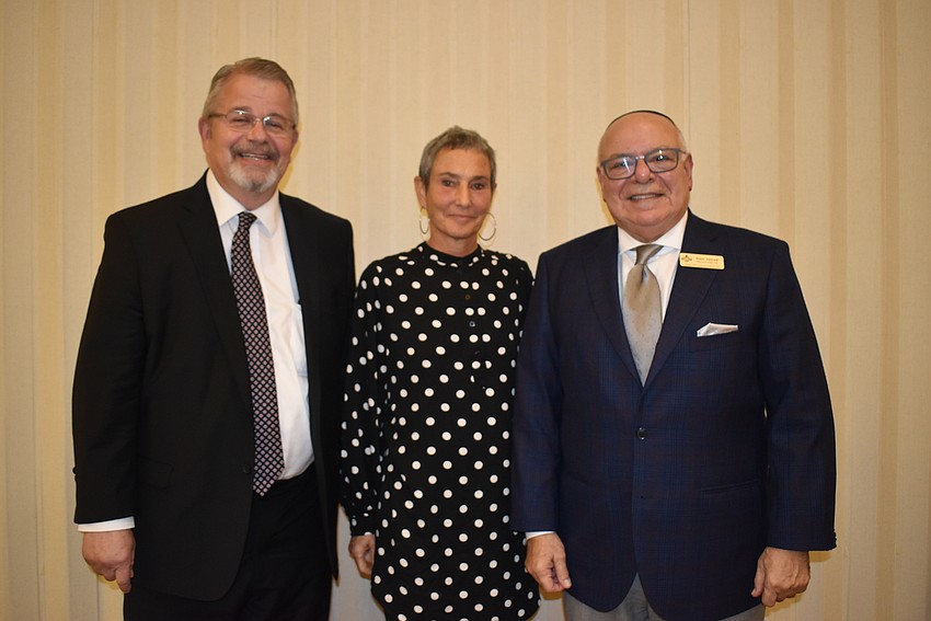 Rabbi Stephen Sniderman, Nelle Miller and executive director Isaaz Azerad