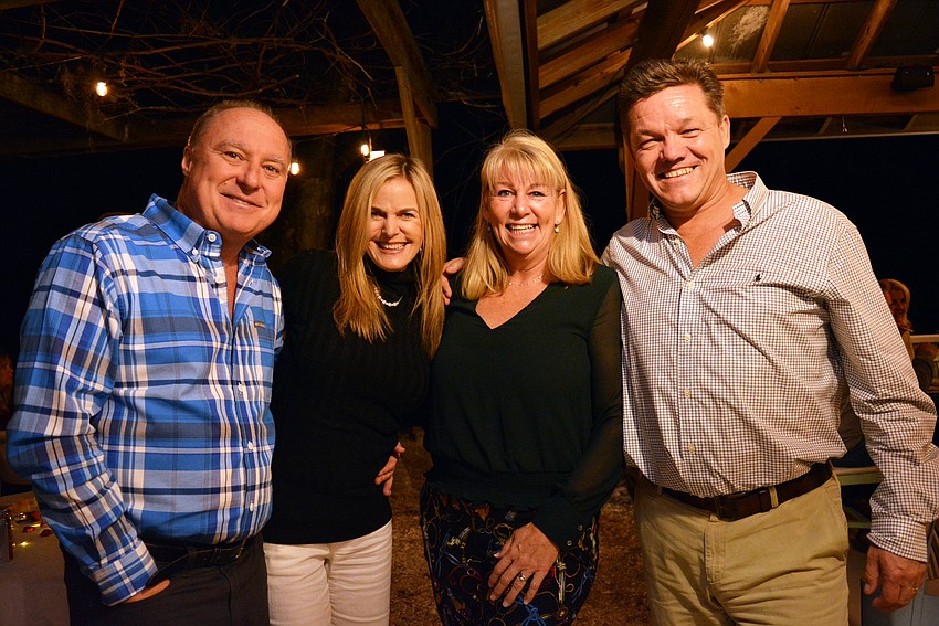 Lakewood Ranch's Shaun and Kim Peens and Debbie and Ian McHardy loved supporting the cause and trying wine.