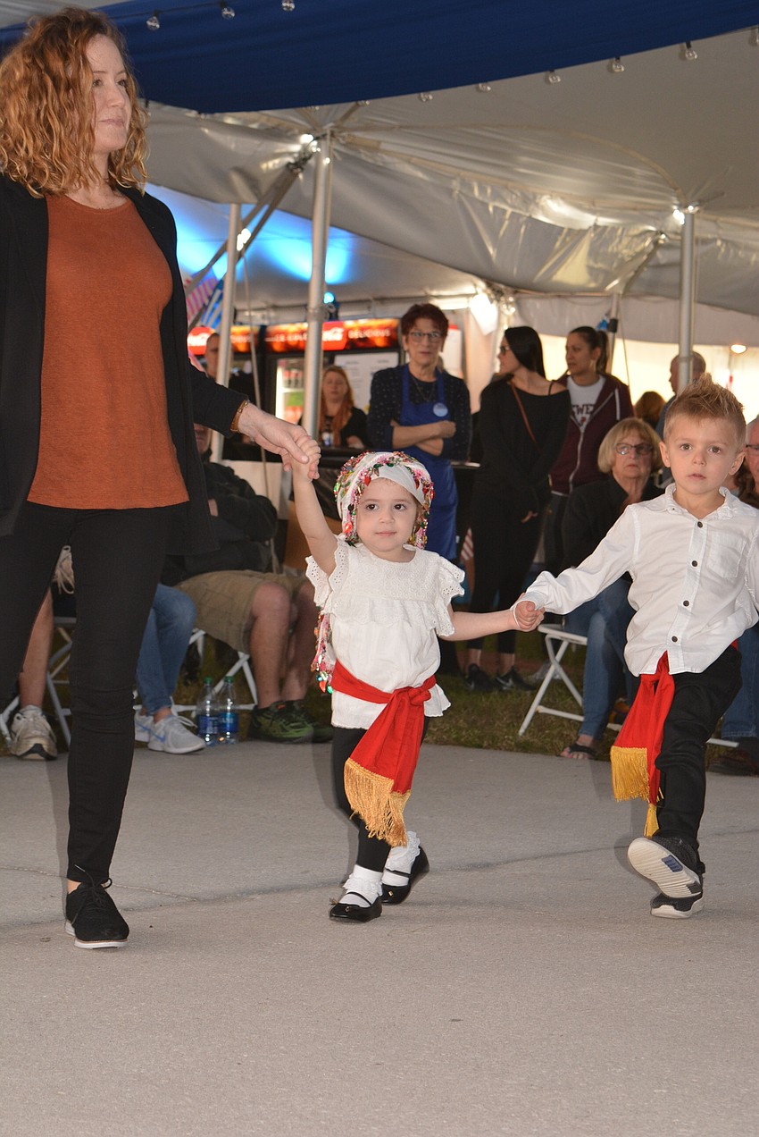Two-year-old Sofia Ameres, center, is one of the youngest dancers to perform.