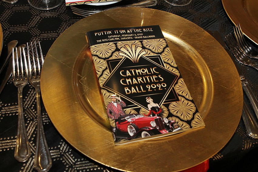 The night had a glamorous golden '20s theme.