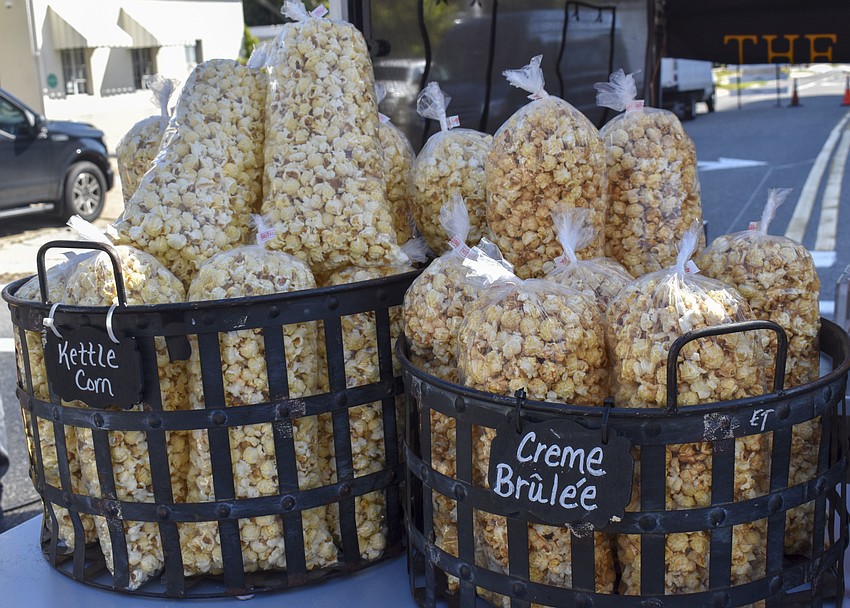 Several flavors of kettle corn were available.