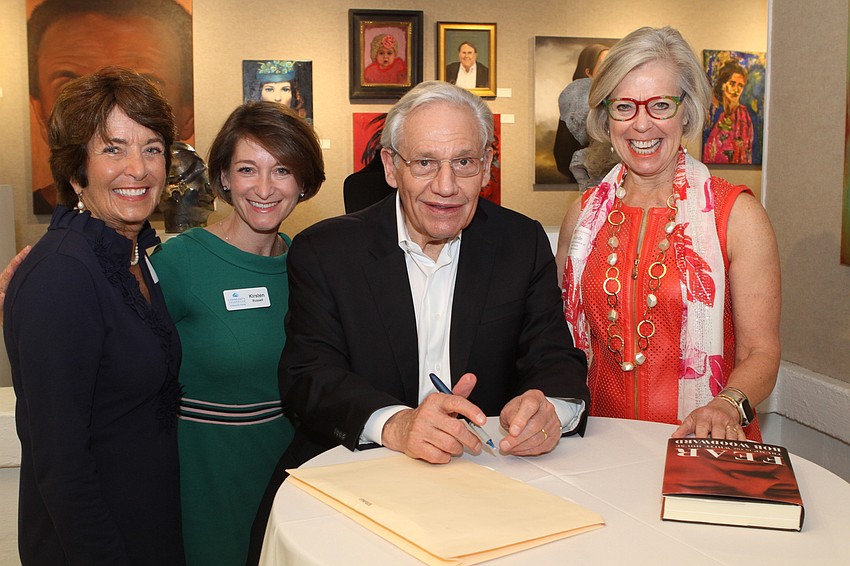 Executive Director Sue Seiter, Kirsten Russell, Bob Woodward and Roxie Jerde