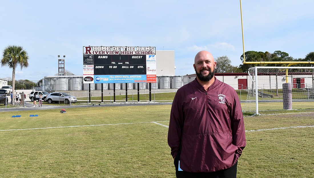 Riverview High School head football coach Joshua Smithers is excited for the field to undergo renovations. Brynn Mechem