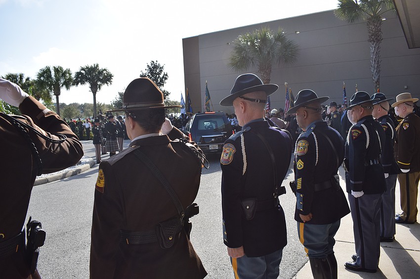 Law enforcement officers from almost every state came to the service at Bayside Community Church.