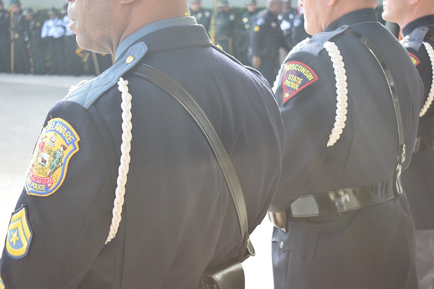 Law enforcement officers from all over the country attended the service at Bayside Community Church.
