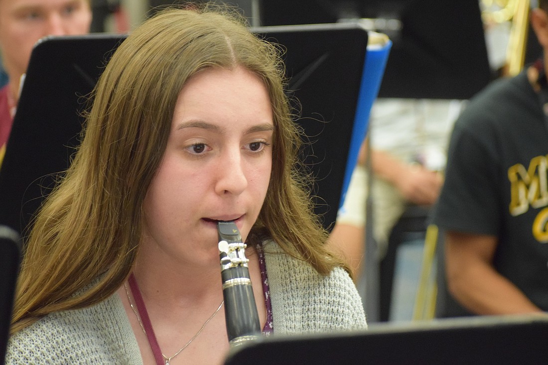 Lenora Galeziowski, a junior at Braden River High School, performs a small solo with the school&#39;s wind ensemble. She&#39;ll perform a solo with the Sarasota Orchestra at a concert Feb. 29.