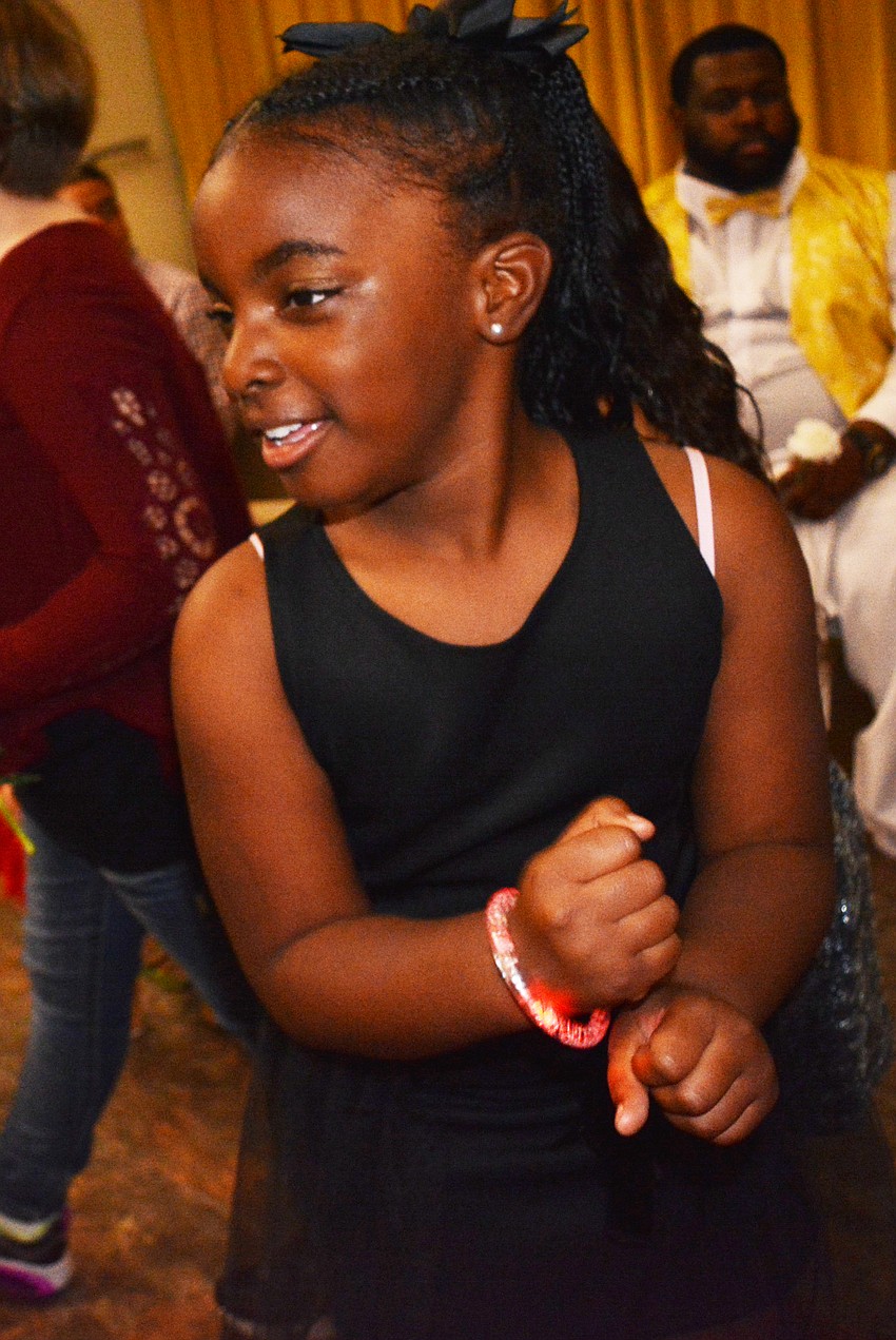 Eight-year-old Tyreyah Covington dances 