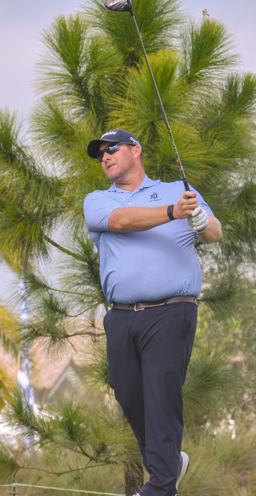 Mark Blakefield tees off on day two of the LECOM Suncoast Classic.