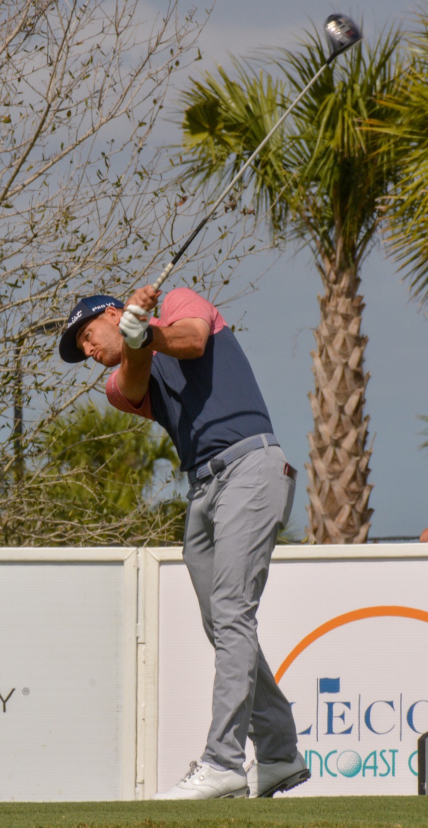 T.J. Vogel starts his third round on No. 1. He would birdie the hole. Vogel is 12 under par for the tournament.