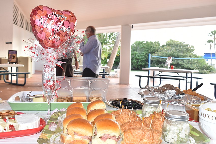 Plenty of food was laid out for guests.