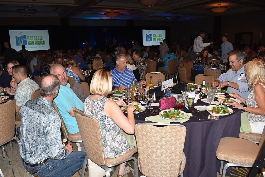 Attendees gathered for dinner.