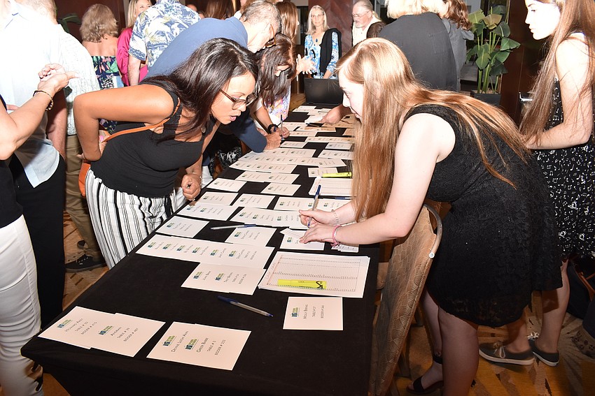 Attendees sign in for Scallopalooza 2020.