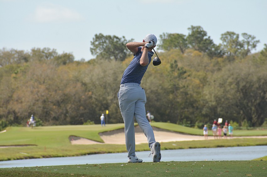 Tampa native Jimmy Stanger, here hitting on the No. 2 tee, finished 16 under par.