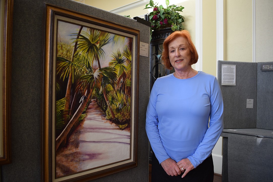 Ellise Elmore, an Art Association of Palm Aire member, loves painting landscapes and foliage.