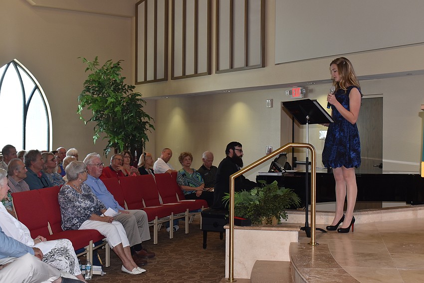 Maddie Bain takes the stage.