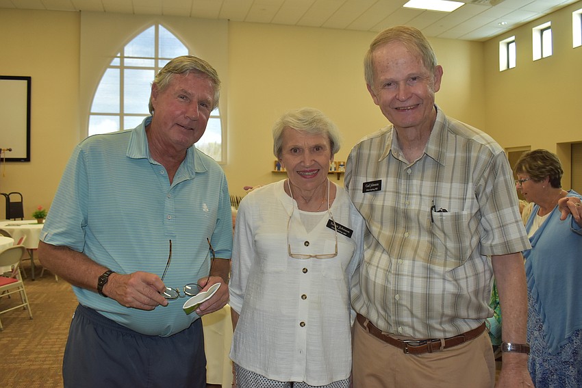 Andy Sawyer with Susan and Carl Johnson