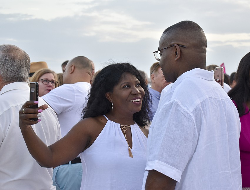Elunda and Tyrone Morrison record their vow renewal.