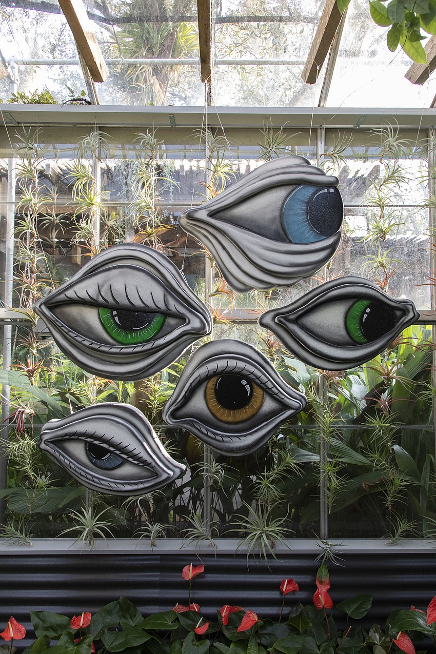 The Wall of Eyes looks out over the conservatory. (Courtesy photo)