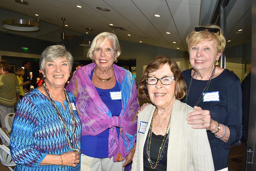 Social committee members Mary Del Pup, Marge Nuzzo, Peggy Jelinek and resident Judy Dallas