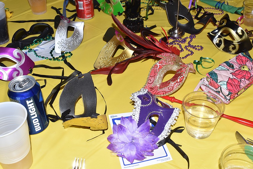 Masks galore decorated tables and faces