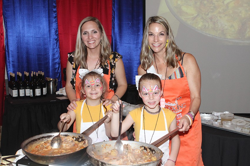 Alyssa and Avalynn Luciano with Karen and McKinley Moore