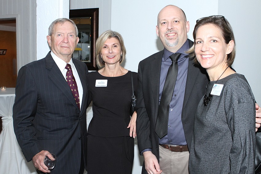 Former State Sen. Mike Bennett and Sharon Hillstrom with Scott and Amy Farrington