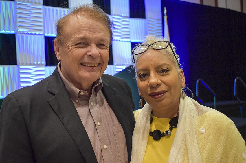 Ringling College President Larry Thompson and Michele Parchment