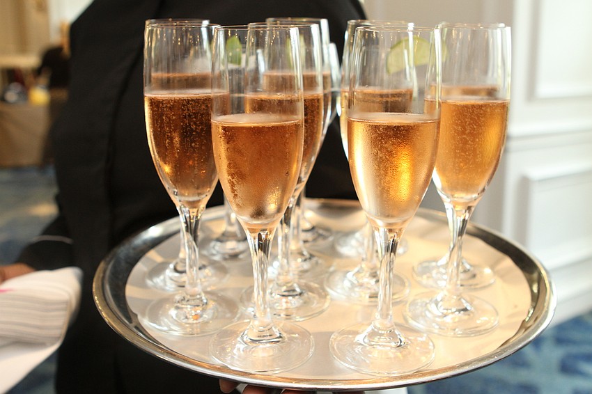 The drinks were plentiful for guests to enjoy.