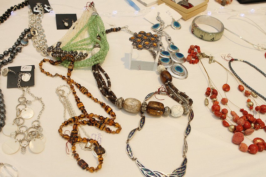 Jewelry was up for purchase at the pop-up boutique